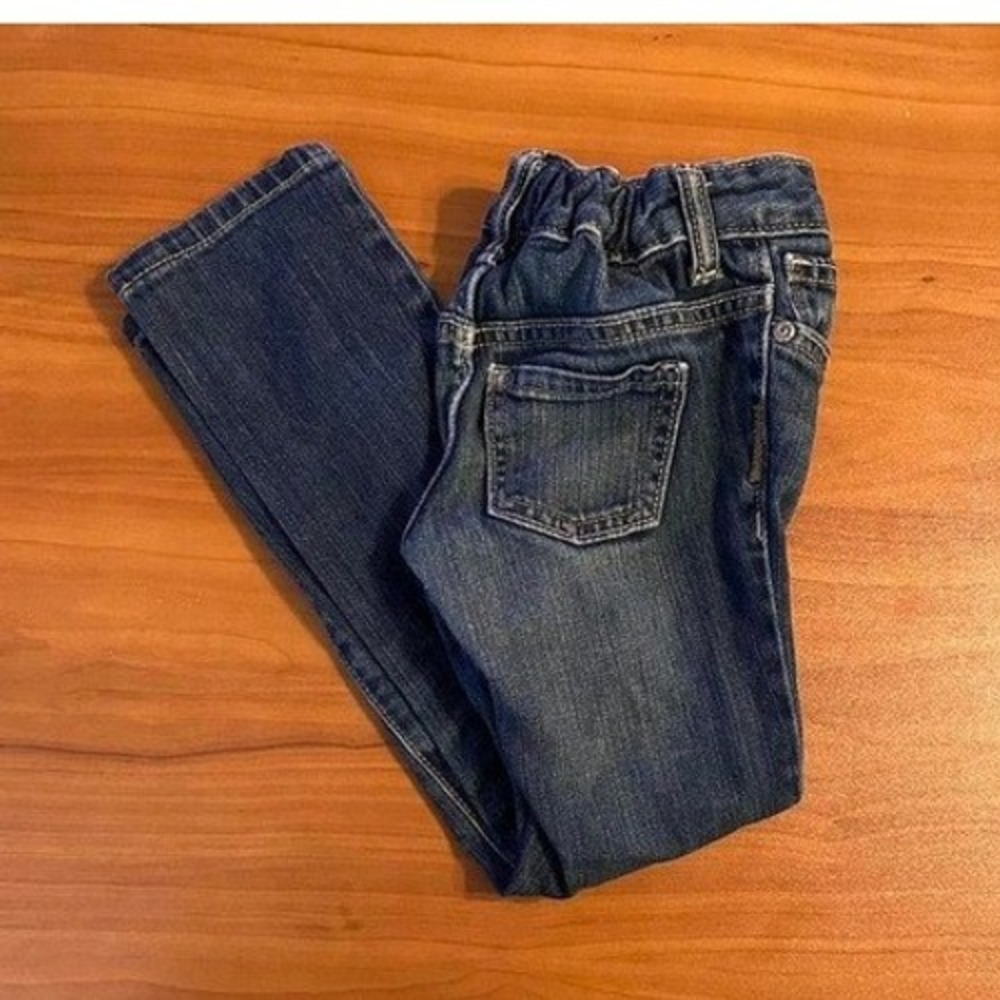 Boy's Old Navy Classic Demin Adjustable‎ Snap Button Skinny Jeans Size 5